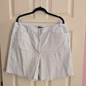 Lands' End Blue and White Striped Women's Shorts